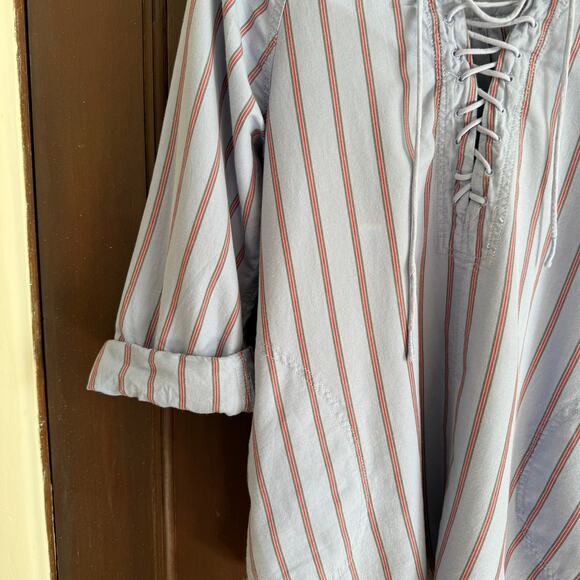 FREE PEOPLE | We the Free Lisbon Tunic in Blue Multi Striped Popover | Small - Picture 8 of 8